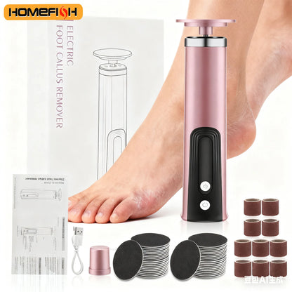 2-in-1 Electric Foot Callus Remover & Rechargeable Pedicure Tool