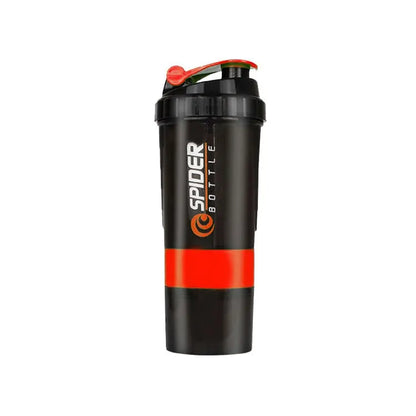 3-Layer Portable Protein Shaker Bottle - Leak-Proof Gym Mixing Cup