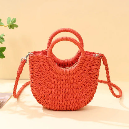 Luxury Woven Half-Moon Bag