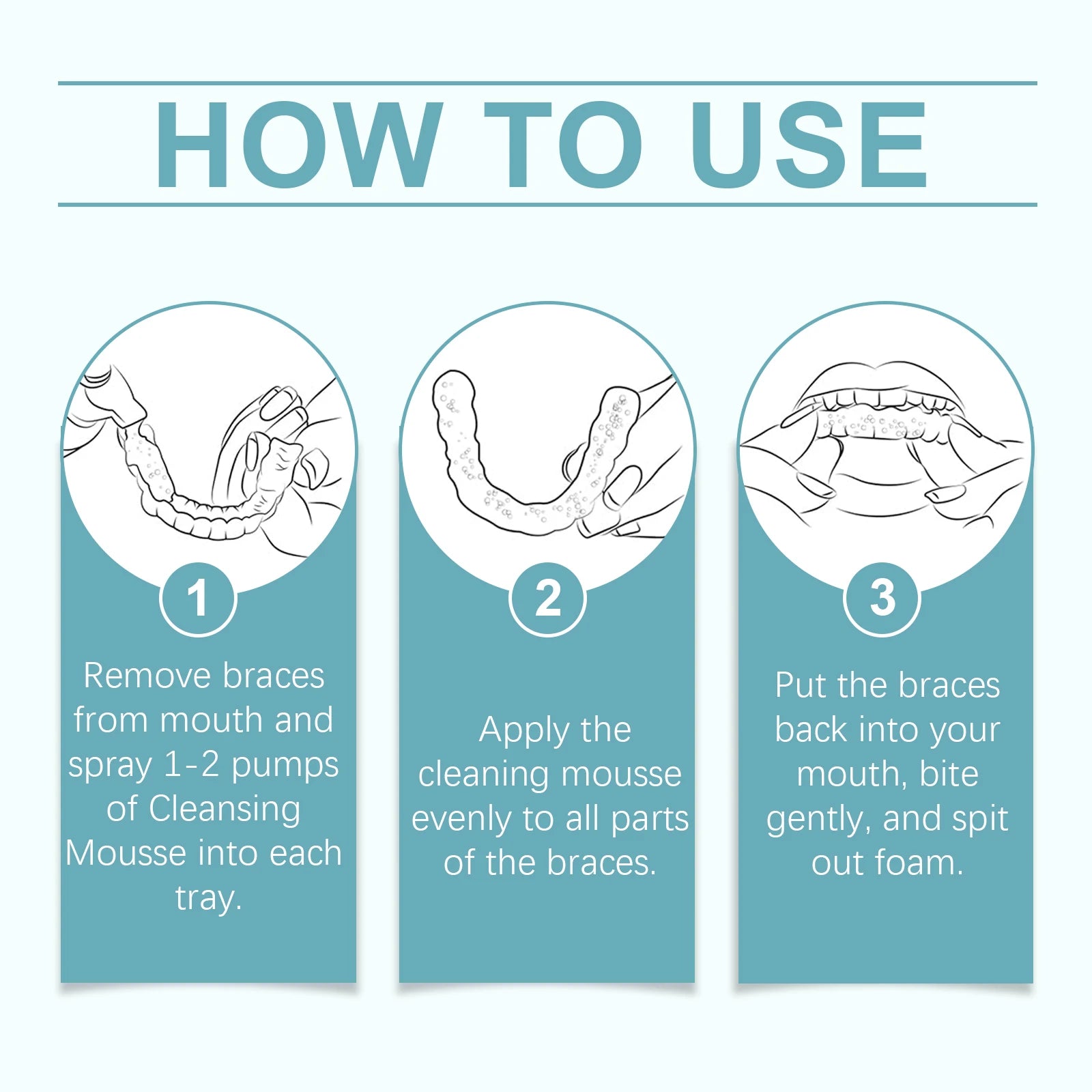 Aligner and Retainer Cleaning Foam Mousse with Whitening Effect - 12