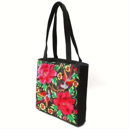 Luxury Ethnic Phoenix Canvas Tote