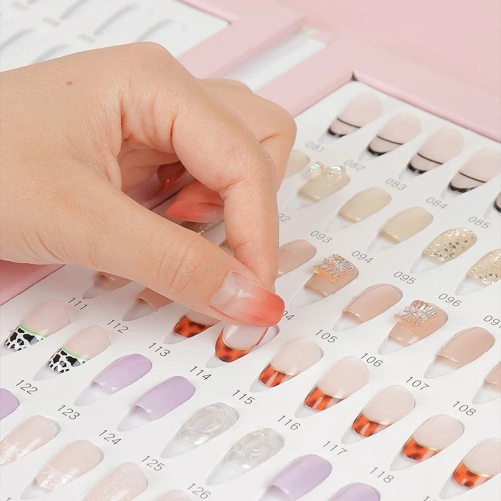 160 Colors Nail Swatch Book & False Nail Tips Display Chart - 5