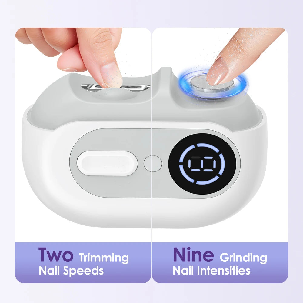 4-in-1 Electric Nail Clipper with UV Lamp and Precision Polisher