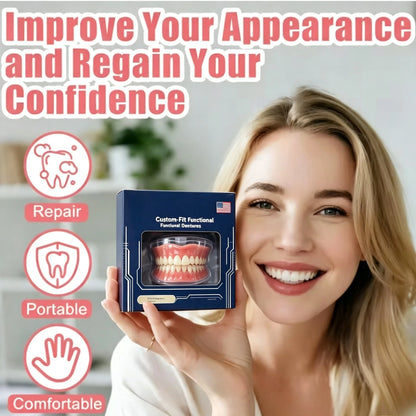Instant Smile Full Mouth Resin Denture Set – Realistic & Comfortable Dental Veneer