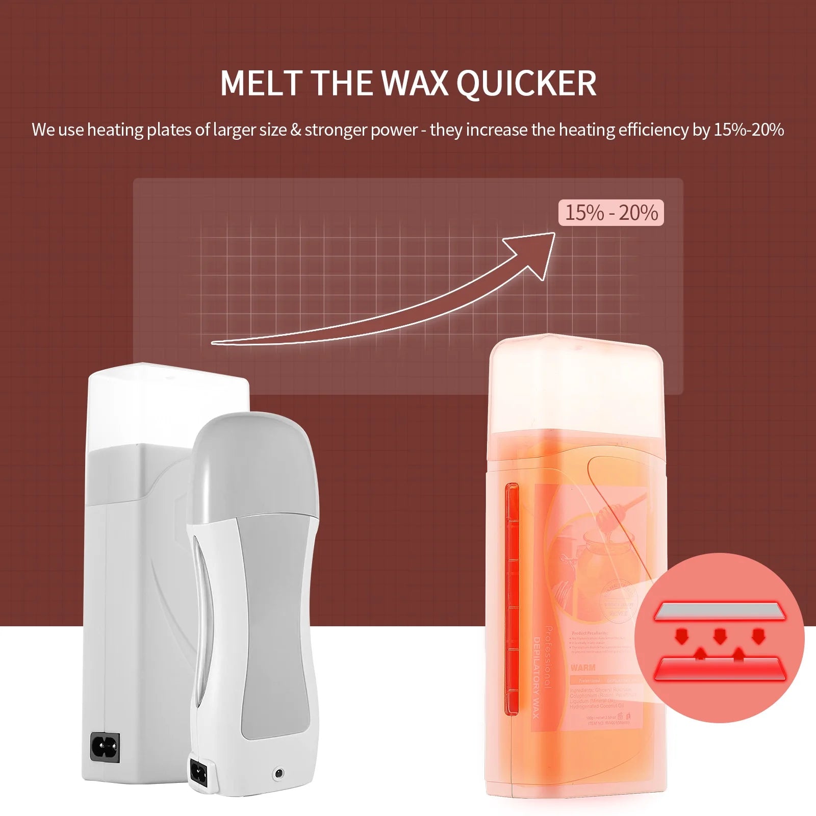 Electric Roll-On Wax Heater - Portable Hair Removal Warmer - 4