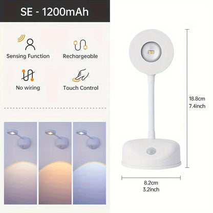 Dimmable Wireless Motion Sensor LED Wall Sconce - Rechargeable Picture Light & Art Spotlight