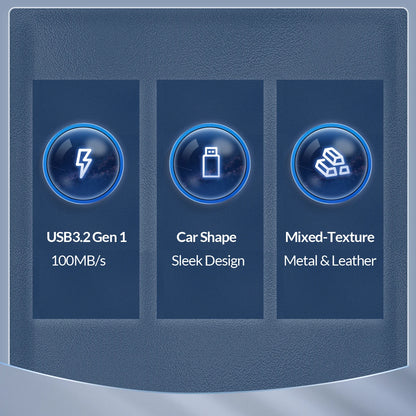 ORICO High-Speed Metal & Leather USB 3.2 Flash Drive - Portable Storage