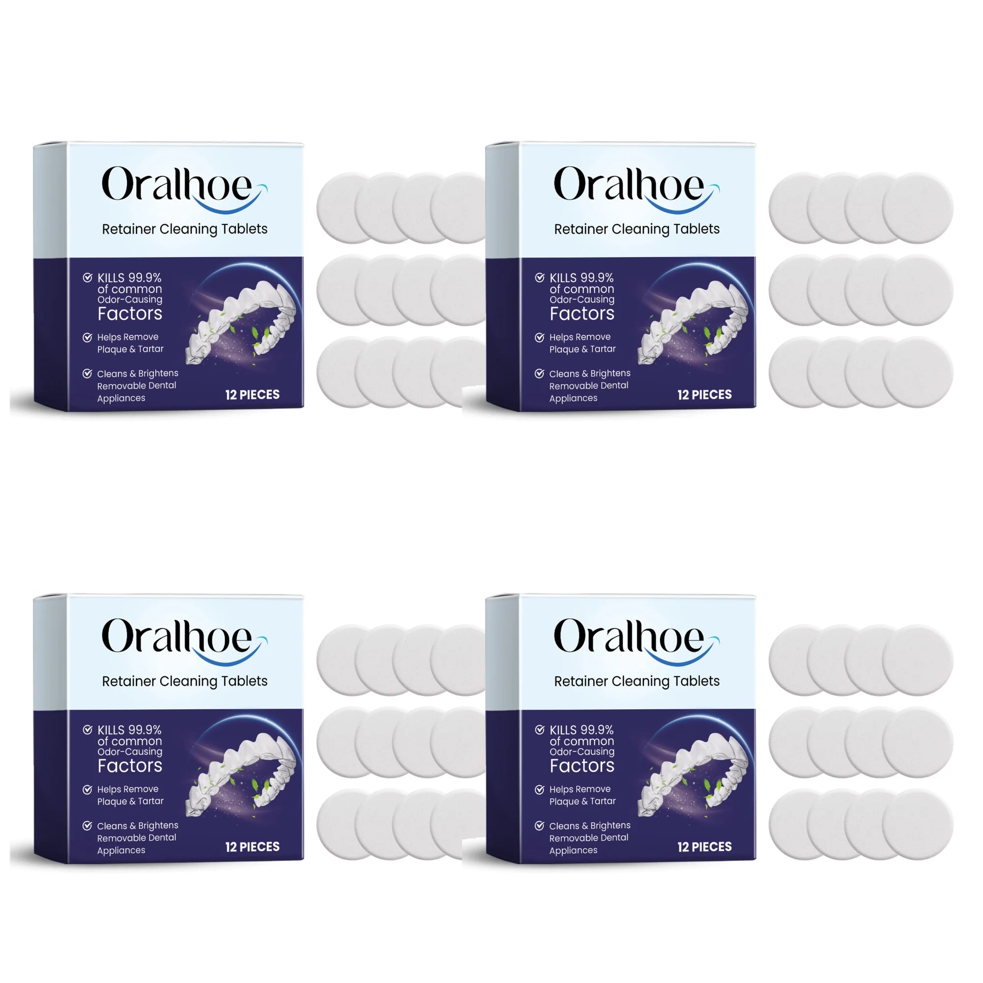 Denture & Retainer Cleaning Tablets - Deep Cleansing Effervescent Dental Care - 13