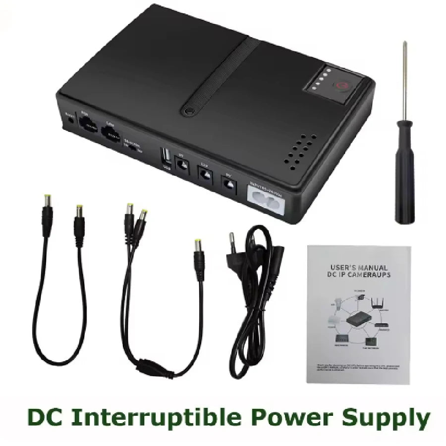 Mini DC UPS Power Backup for Wi-Fi Router & Modem - 5V/9V/12V Compatible