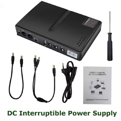 Mini DC UPS Power Backup for Wi-Fi Router & Modem - 5V/9V/12V Compatible