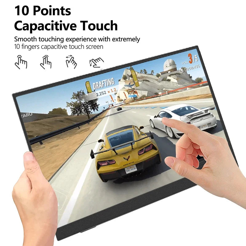 14" Portable Touch Screen Monitor - 1080P FHD IPS Gaming Display - 3