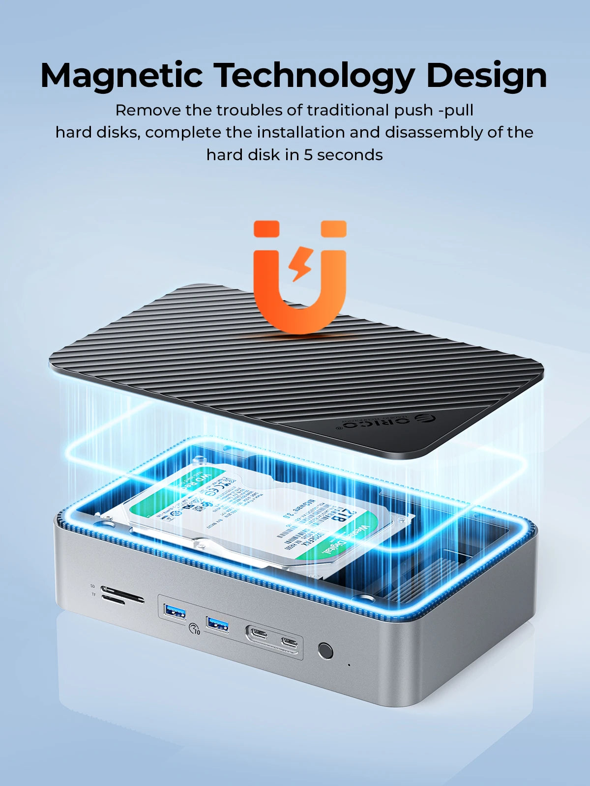 10-in-1 USB-C Docking Station with M.2 NVMe SSD & 3.5" HDD Enclosure