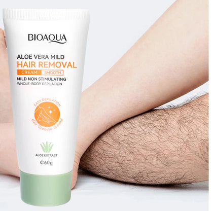 Gentle Aloe Vera Hair Removal Cream for Painless Full Body Smoothing