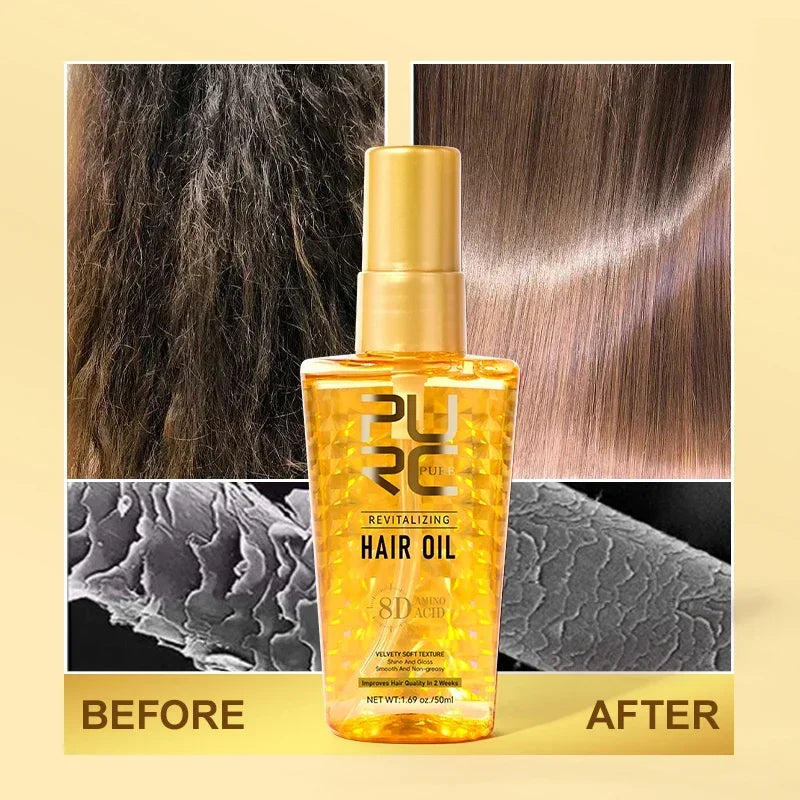 Morocco Amino Acid Hair Oil - Smoothing & Frizz Control Serum for Damaged Hair - 1