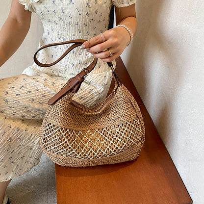 Luxury Woven Straw Beach Tote