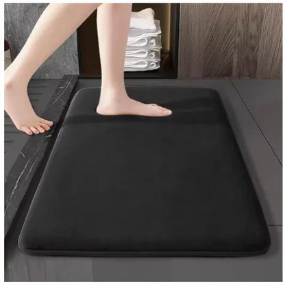 Ultra Soft Non-Slip Coral Velvet Bath Mat - Quick Dry Bathroom Rug
