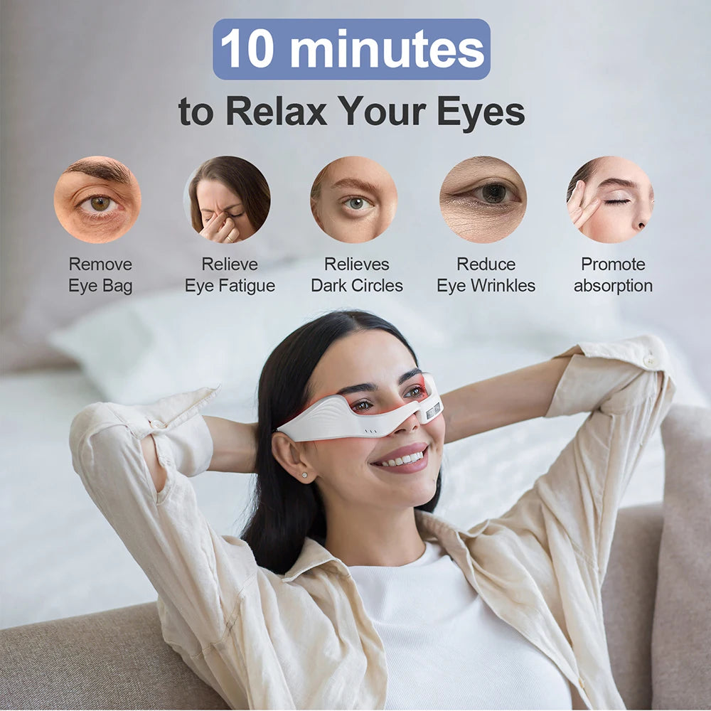 Electric EMS Red Light Eye Massager for Fatigue & Wrinkles - 2