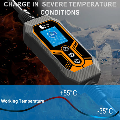 7KW NACS Portable EV Charger for Tesla Model 3/Y/S/X with WiFi App Control