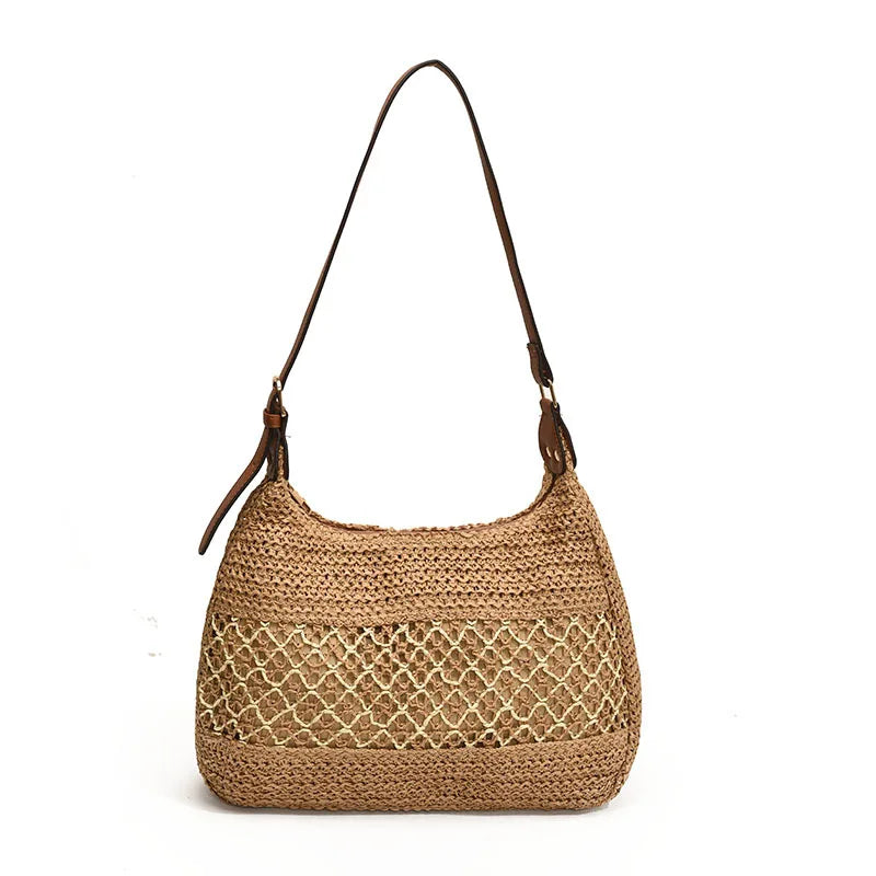 Luxury Woven Straw Beach Tote