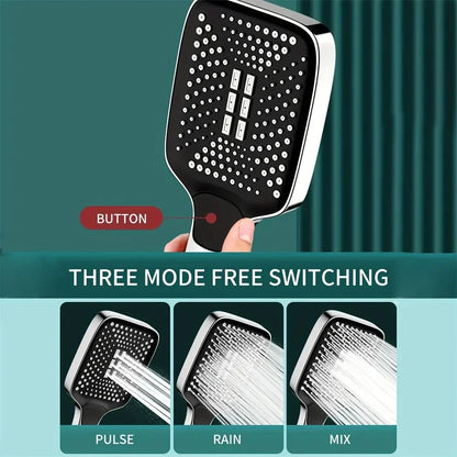 High Pressure 3-Mode Handheld Rainfall Shower Head