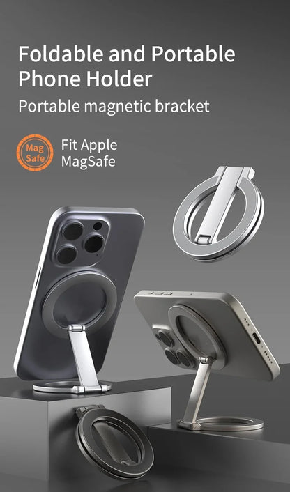 Foldable Magnetic Phone Holder for MagSafe - Universal Gym & Car Mount