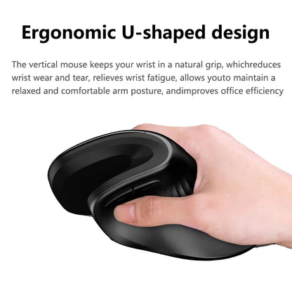 Ergonomic Vertical Wireless Mouse - Silent 6-Button Optical Office Mouse