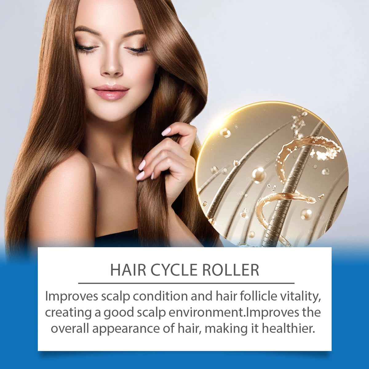 Rosemary Hair Growth Serum Roller for Scalp Stimulation and Damage Repair