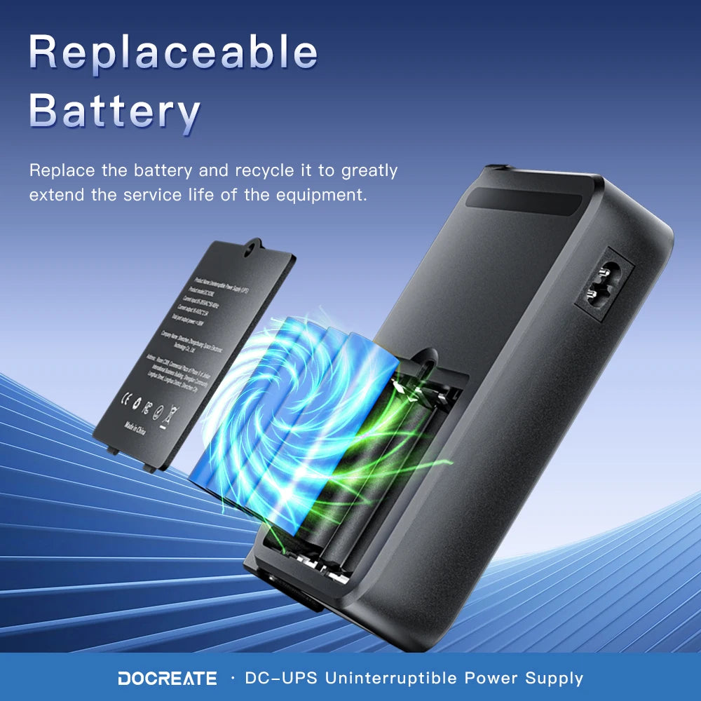 36W DC Mini UPS for Wi-Fi Router, Modem & Security Camera - 5V-24V Backup - 5
