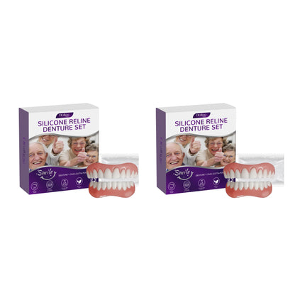 Cosmetic Silicone Denture Set for Instant Smile Transformation and Comfort