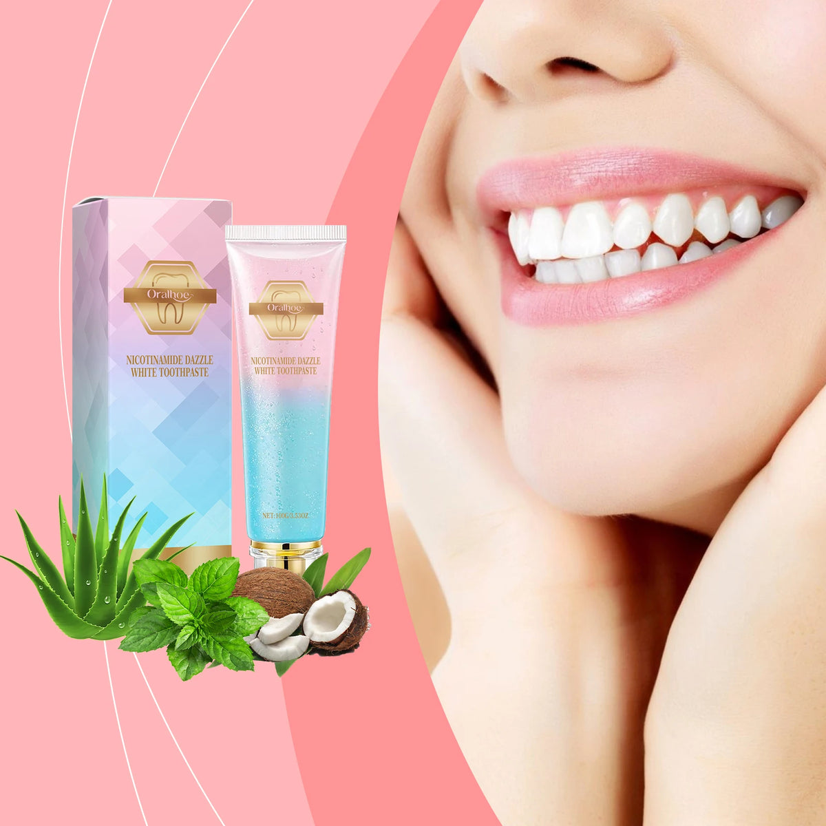 Nicotinamide Teeth Whitening Toothpaste - Deep Stain Removal & Gum Care