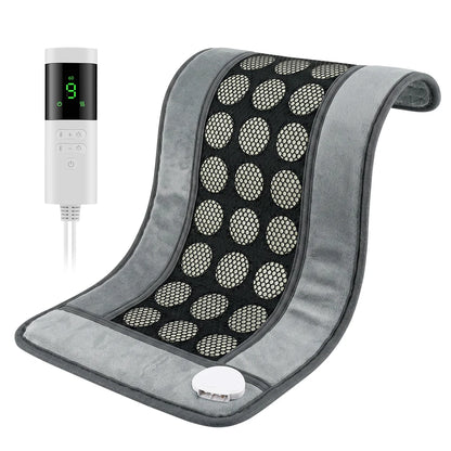 Natural Jade Stone Heated Massage Mat - Portable Thermal Therapy Pad