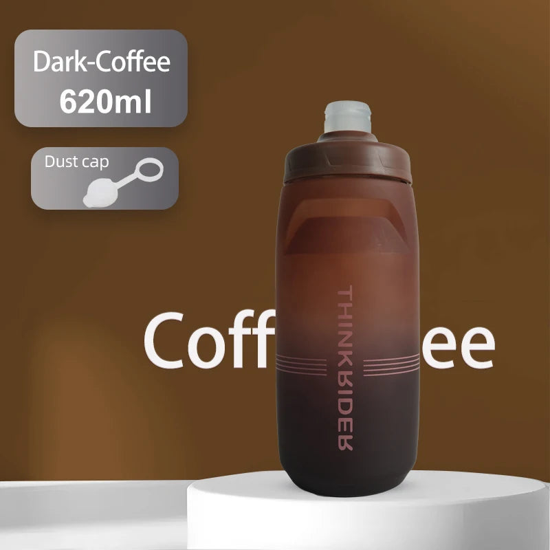 ThinkRider Sports Water Bottle - Leak-Proof Squeeze Bottle for Cycling & MTB - 38