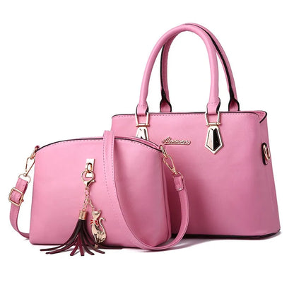 Luxury 2-Piece Leather Tote Set