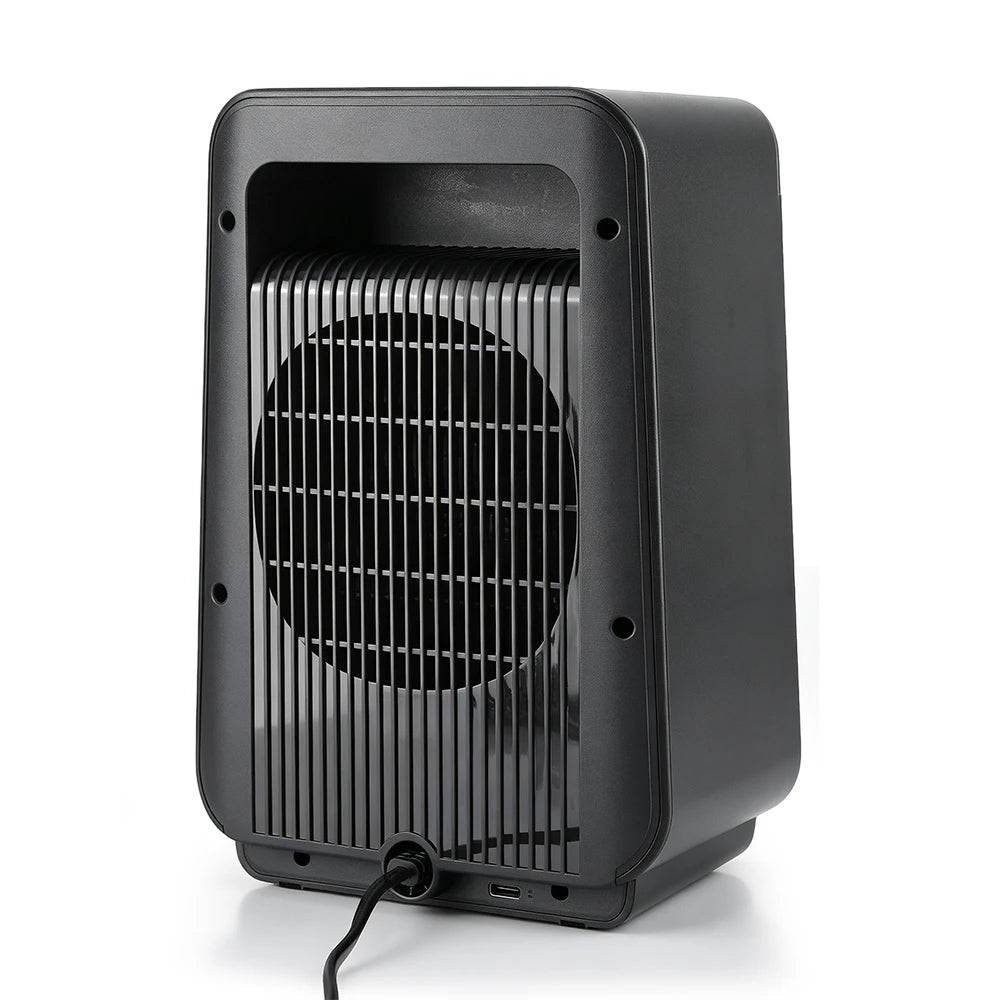 Portable Electric Ceramic Space Heater with Ambient Flame Light & Timer - 28