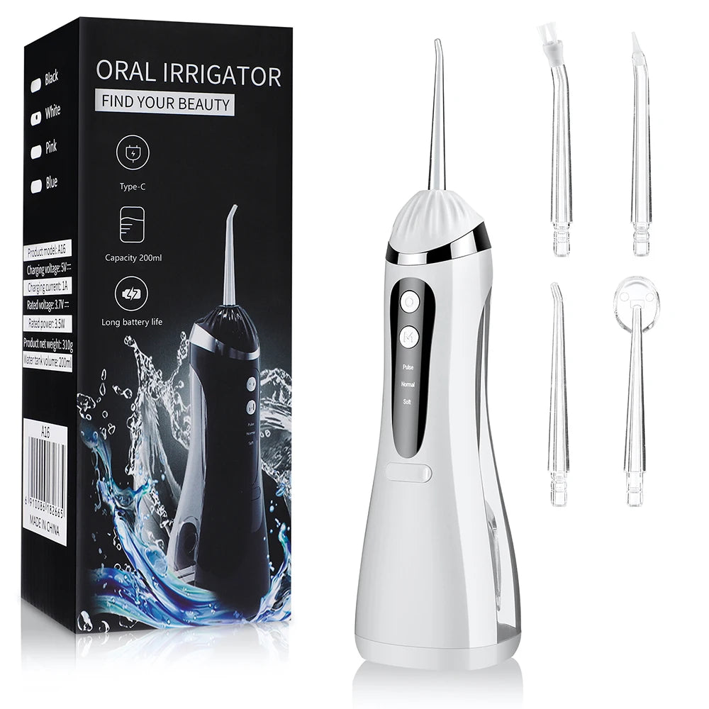 Portable Cordless Water Flosser - Rechargeable Dental Oral Irrigator for Teeth - 9