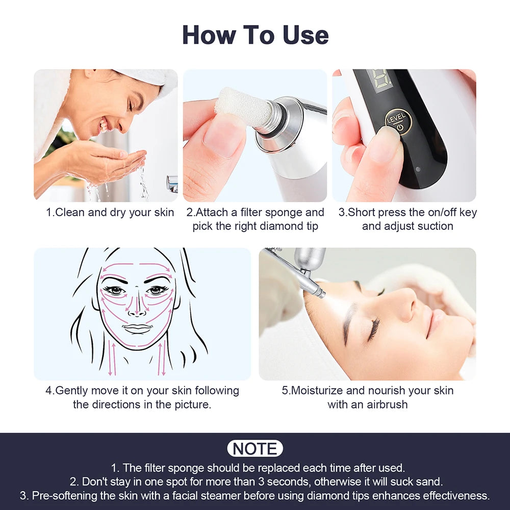 2-in-1 Diamond Microdermabrasion Machine & Hydrating Airbrush