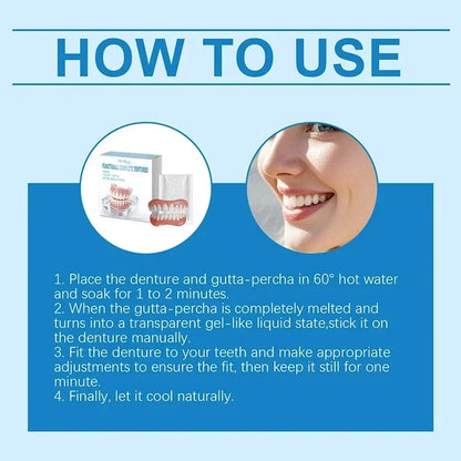 Instant Smile Cosmetic Dentures - Natural Looking Upper & Lower Teeth Veneers