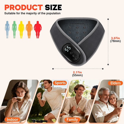Portable Wireless Neck Massager Wrap with Heat and Vibration Therapy