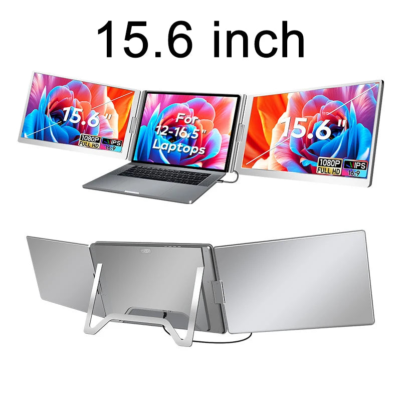 Dual Screen Laptop Monitor Extender - FHD Portable Sub-Monitor for PC - 26