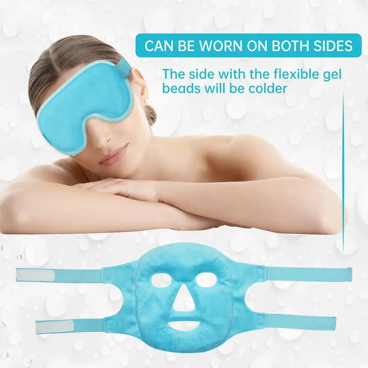 Gel Bead Cooling Ice Face Mask – Hot & Cold Therapy for Face & Eye Care