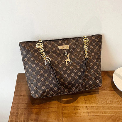 Luxury Vintage PU Tote Bag