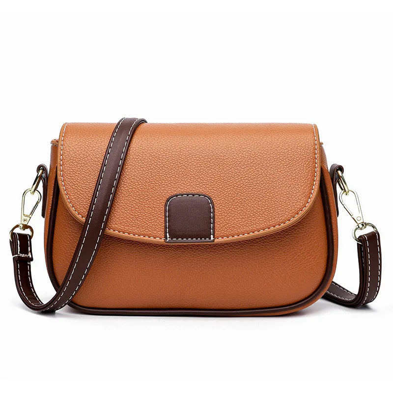 Luxury Contrast Flap Crossbody