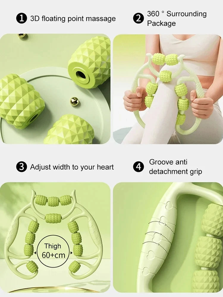 12-Wheel Leg Massager - Roller for Muscle Recovery & Slimming