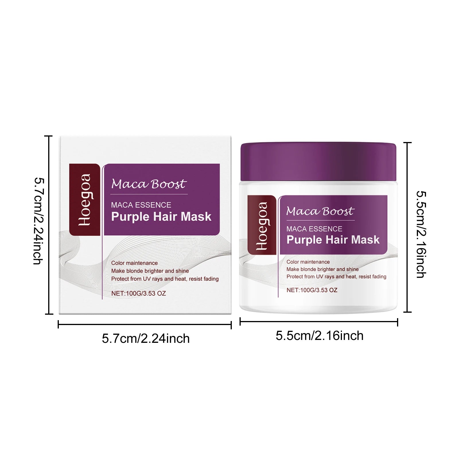 Purple Toning Hair Mask & Shampoo Set for Blonde Hair Repair & Color Protection - 6