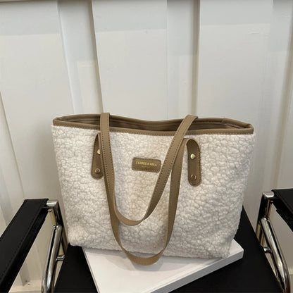 Luxury Lamb Wool Tote Bag
