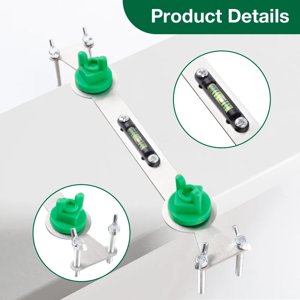 Stainless Steel Water Pipe Leveler with Bubble Level Indicator - Plumbing Tool
