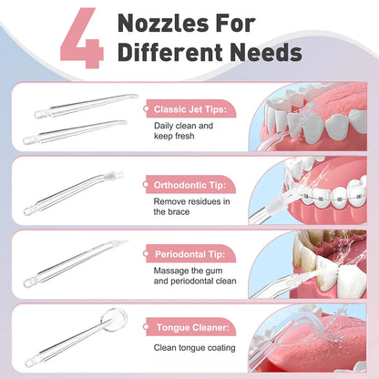 Portable Cordless Water Flosser - Rechargeable Dental Oral Irrigator for Teeth