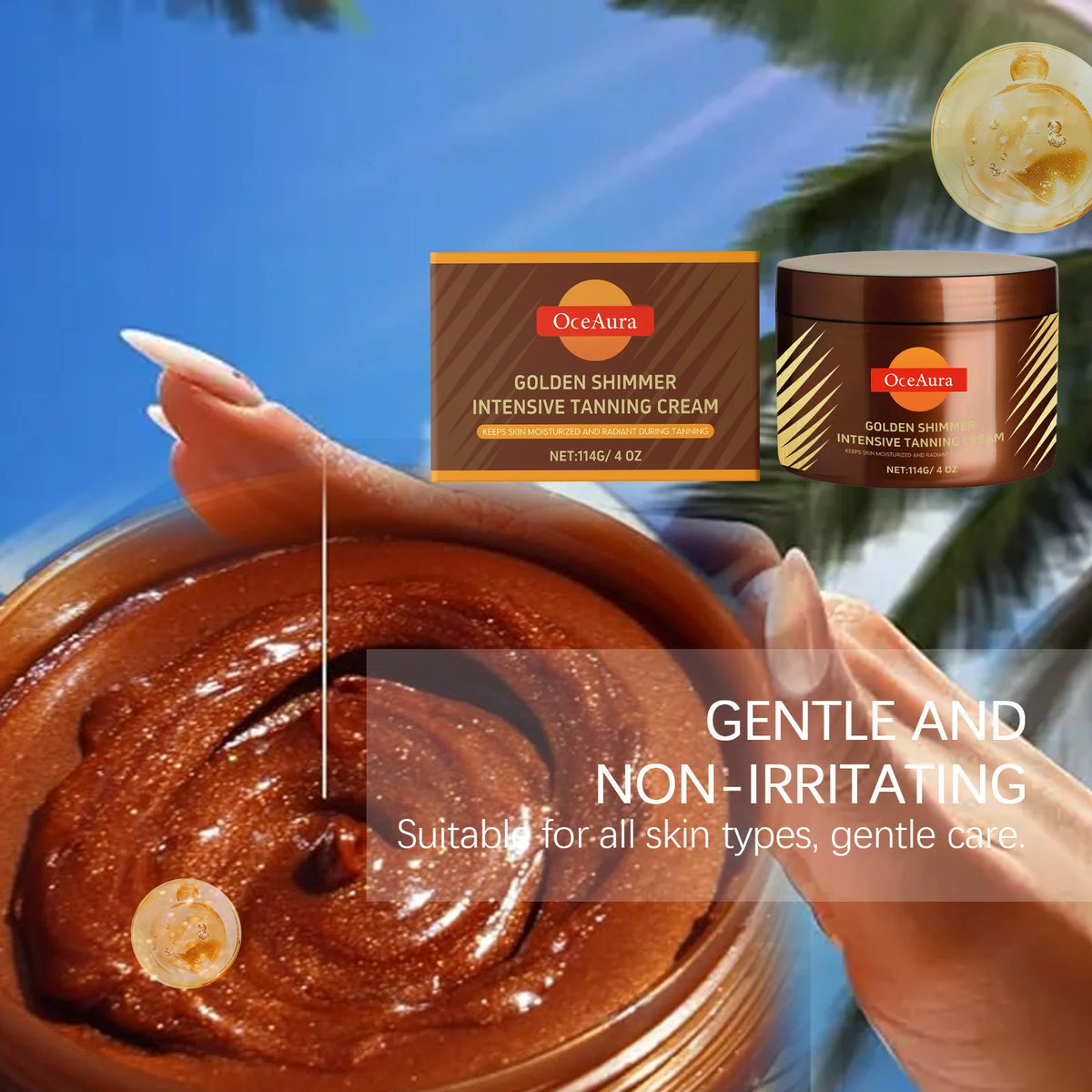 Intensive Tanning Accelerator Cream – Deep Bronze Body & Face Self-Tanning Lotion