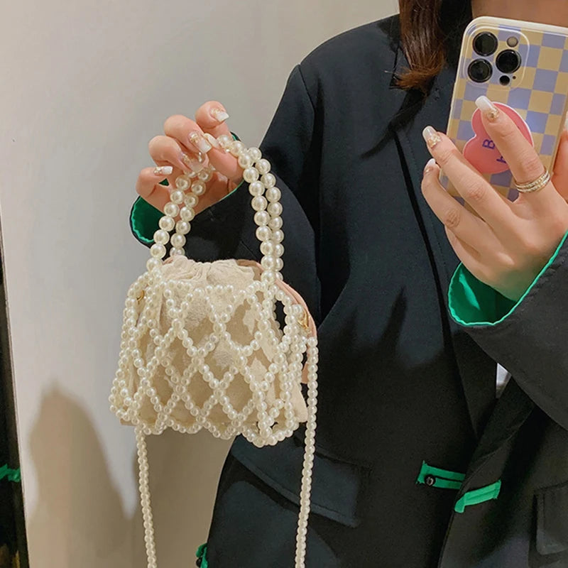 Luxury Retro Beaded Bucket Bag