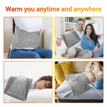 Electric Heated Waist Heating Pad for Back Pain Relief with 9 Heat Settings